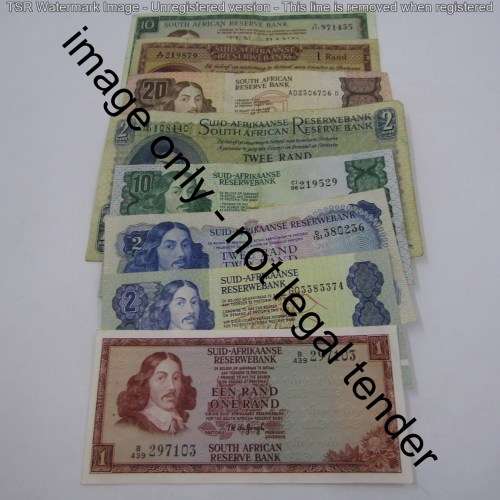 Lot of 8 old banknotes