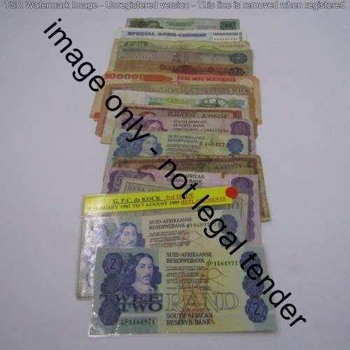 Lot of 16 old banknotes - well used