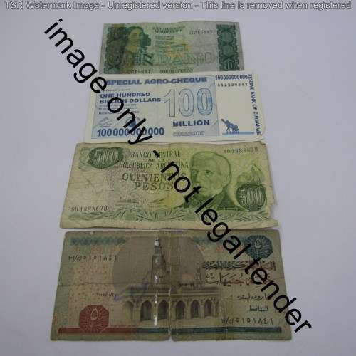 Lot of 16 old banknotes - well used