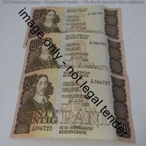 GPC de Kock R20 Z35 replacement notes in sequence - lot of 8 notes