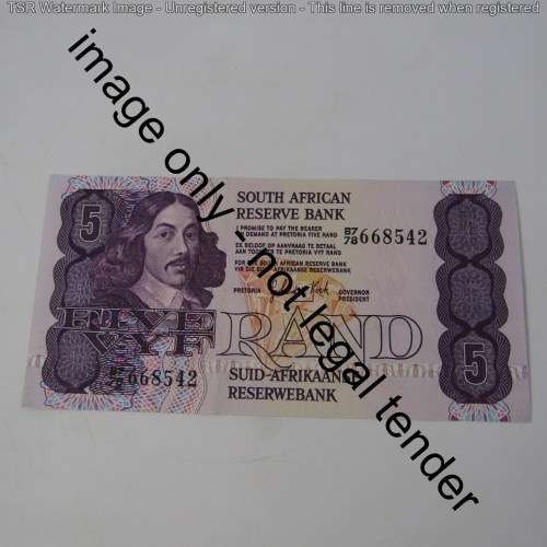 GPC de Kock 3rd issue 1984 R5 banknotes with consecutive numbers