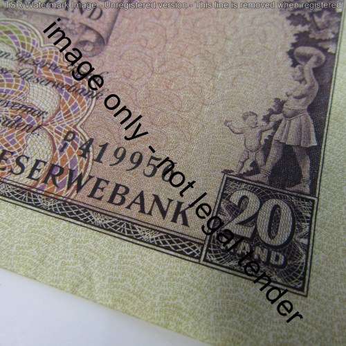 South Africa MH de Kock D1 20Rand 1961 - VF+