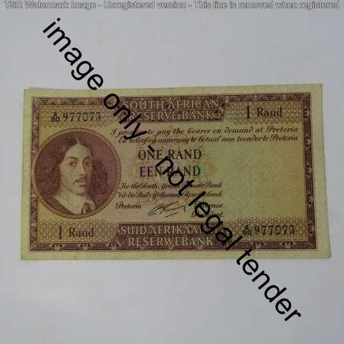South Africa G Rissik 1962 One Rand A90