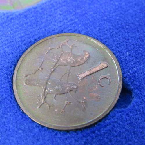 South Africa Lot of 6 proof coins from 1973 in red box - 1 cent to 50 cent - scarce 20 cent