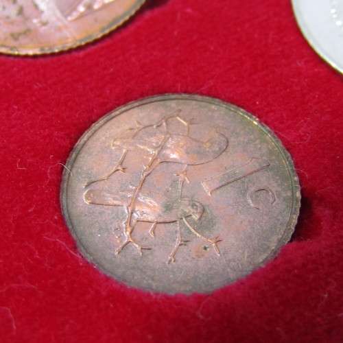 1968 South Africa short proof set with English R1 in red long proof box