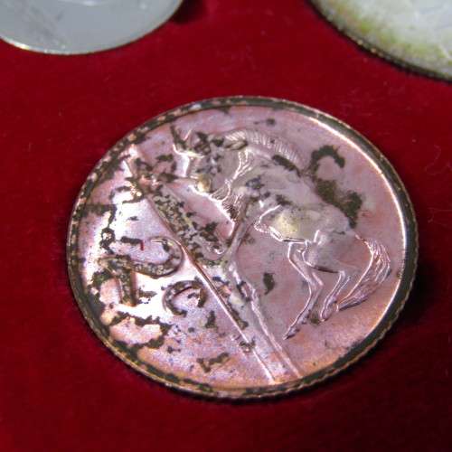 1968 South Africa short proof set with English R1 in red long proof box