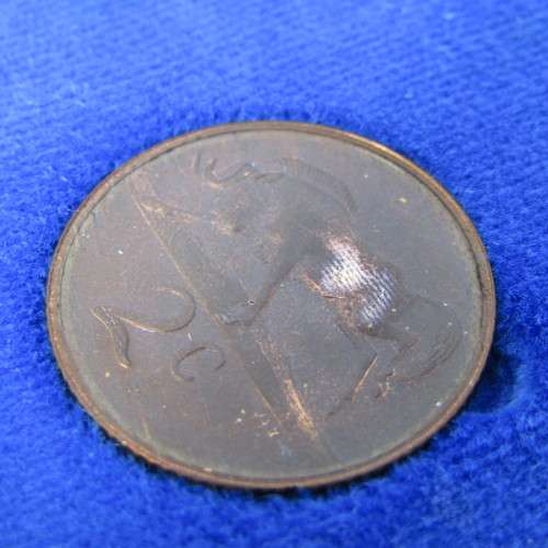 1975 South Africa proof coins in blue box - 1 cent to 50 cent