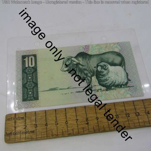 Lot of 4 South African laminated banknotes