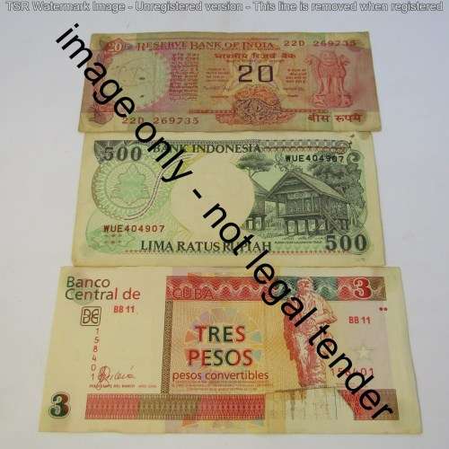 Lot of 10 world banknotes