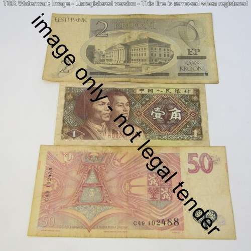 Lot of 10 world banknotes