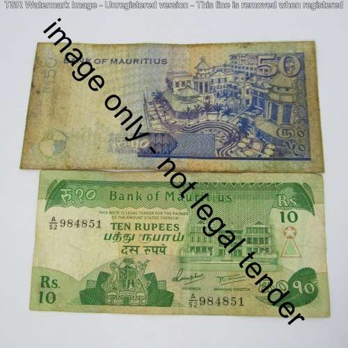 Lot of 10 world banknotes