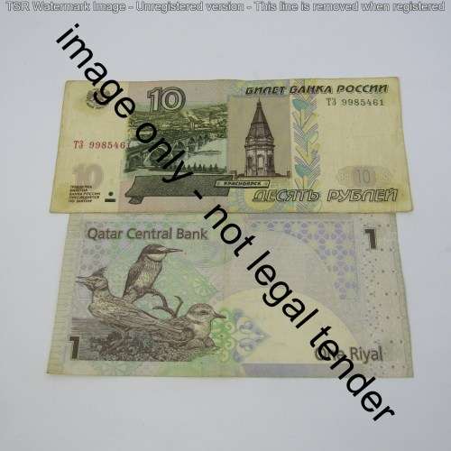 Lot of 10 world banknotes