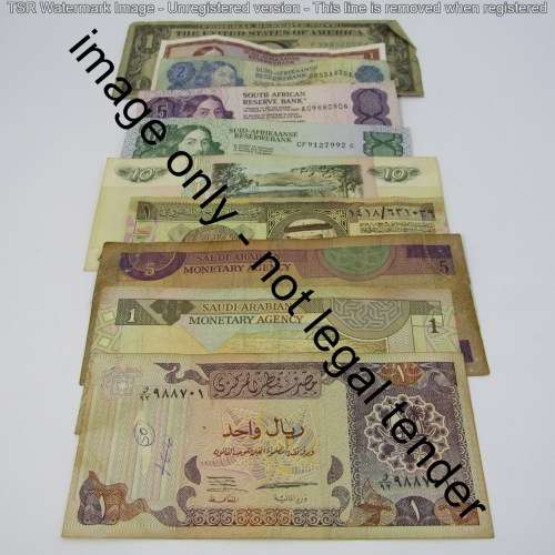Lot of 10 world banknotes