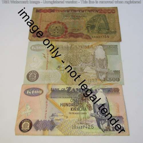Lot of 10 Africa banknotes