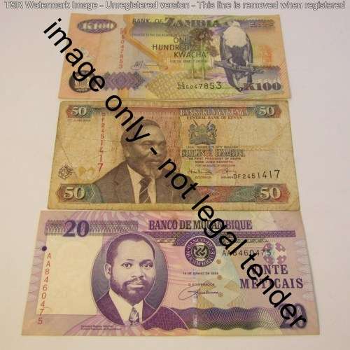 Lot of 10 Africa banknotes