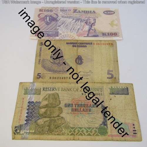 Lot of 10 Africa banknotes