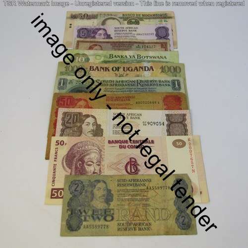 Lot of 10 Africa banknotes