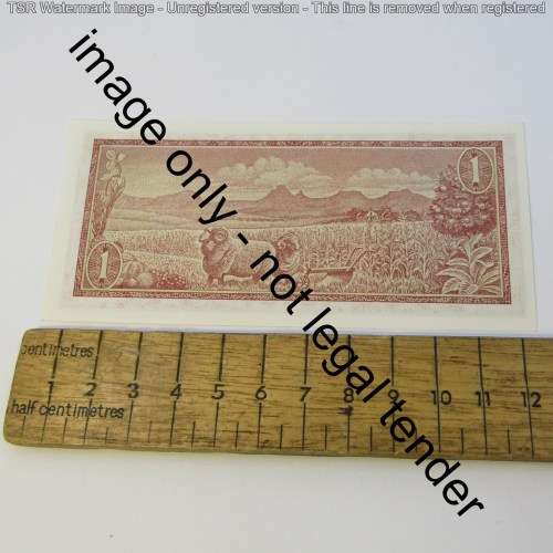 TW de Jongh 3rd issue lot of 5 uncirculated R1 notes with consecutive numbers - 1975