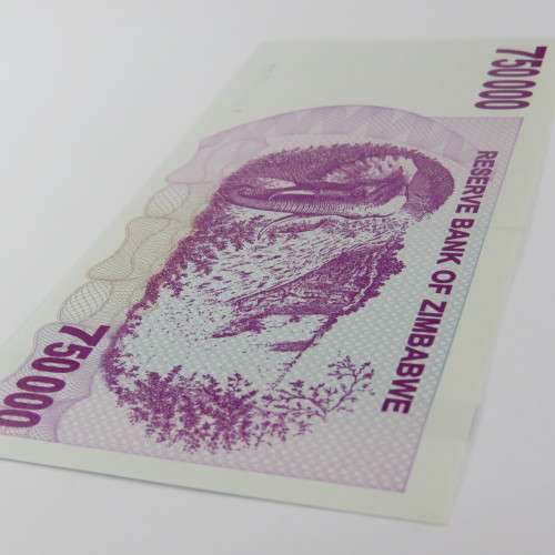 Zimbabwe Bearer cheque 31 Dec 2007 $750000 - Uncirculated ZW 86