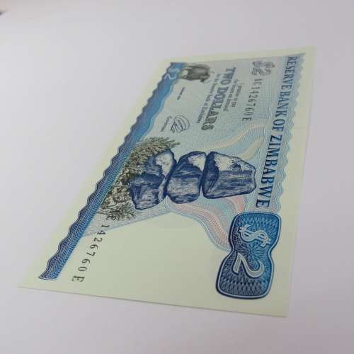 Zimbabwe $2 crisp uncirculated Harare 1994 ZW 14