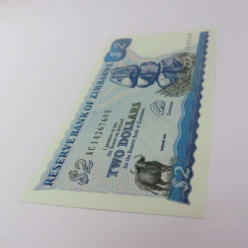 Zimbabwe $2 crisp uncirculated Harare 1994 ZW 14