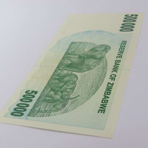 Zimbabwe $500000 bearer cheque 1 July 2007 uncirculated ZW 85