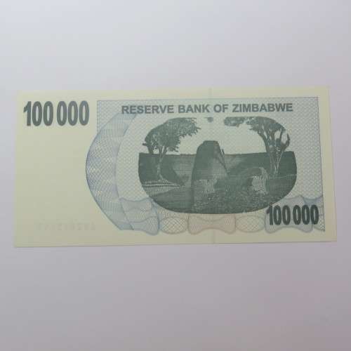 Zimbabwe $100000 bearer cheque 1 August 2006 uncirculated ZW 82