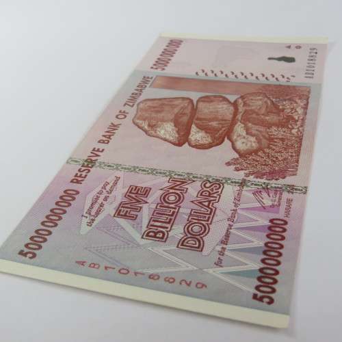 Zimbabwe 5 Billion dollars Harare 2008 uncirculated ZW 120