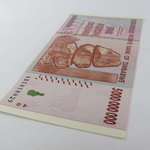Zimbabwe 5 Billion dollars Harare 2008 uncirculated ZW 120