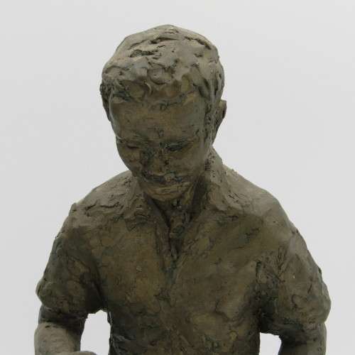 Set Bronzed resin sculptures of winemakers by Miriam Schwartz - 29.5cm