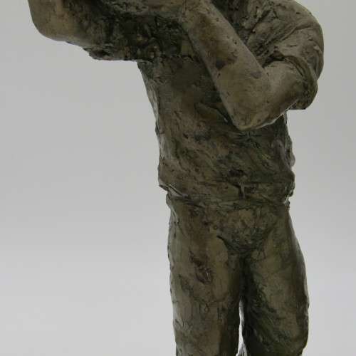 Set Bronzed resin sculptures of winemakers by Miriam Schwartz - 29.5cm