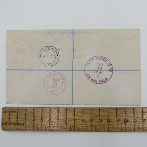 Registered first day cover from Lobatsi Bechuanaland to Jenkintown Penna U.S.A 10 October 1949