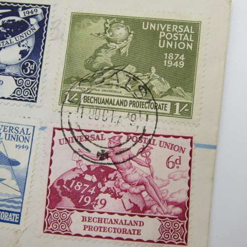 Registered first day cover from Lobatsi Bechuanaland to Jenkintown Penna U.S.A 10 October 1949