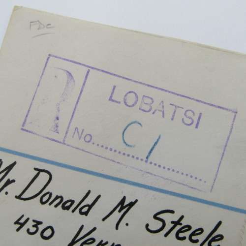 Registered first day cover from Lobatsi Bechuanaland to Jenkintown Penna U.S.A 10 October 1949