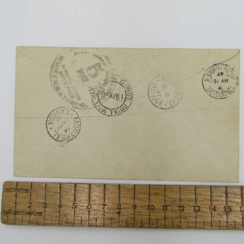 Registered postal cover from Lobatsi Bechuanaland to Ontario Canada 17 April 1947