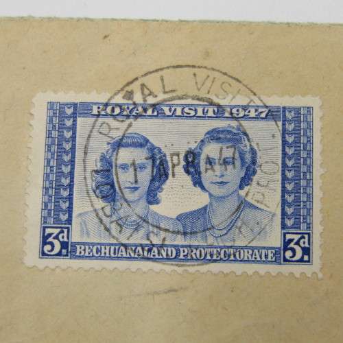 Registered postal cover from Lobatsi Bechuanaland to Ontario Canada 17 April 1947