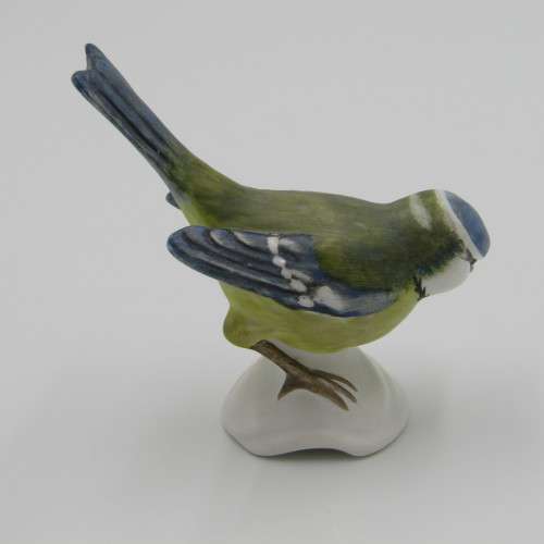 Beautiful blue titmouse bird figurine made by W.Goebel