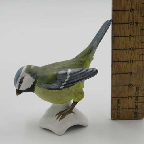 Beautiful blue titmouse bird figurine made by W.Goebel