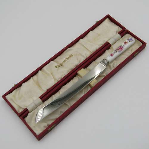 Royal Crown Derby bread knife in box - perfect condition