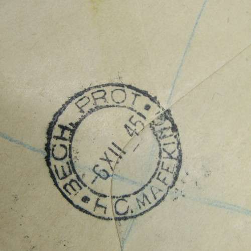 On His Majesty Service registered postal cover from Mafeking Bechuanaland to Kenilworth South Africa