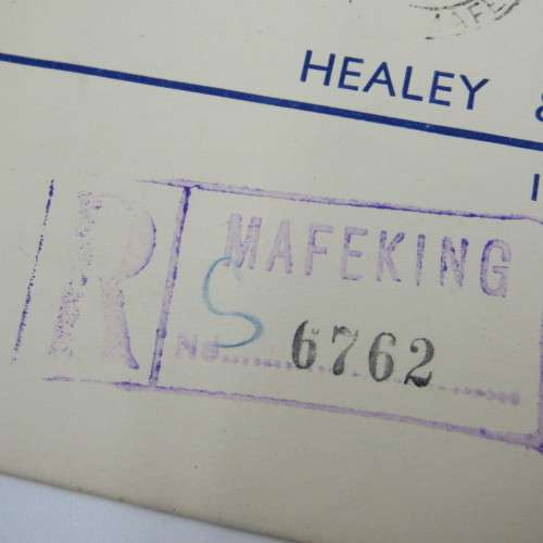 Registered first day cover from Mafeking Bechuanaland to London Great Britain 12 May 1937