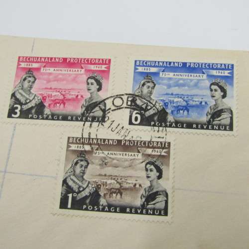 Registered first day cover from Lobatsi Bechuanaland to Pretoria South Africa 21 January 1960