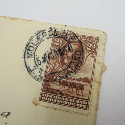 Postal cover front from Molepolole Bechuanaland to Grahamstown South Africa