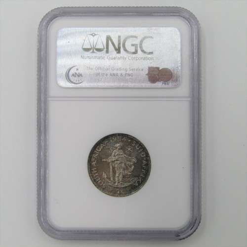 1954 SA Union 1s Shilling graded PF 66 by NGC