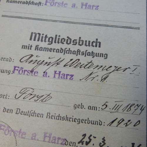 Service book of A. Wieter