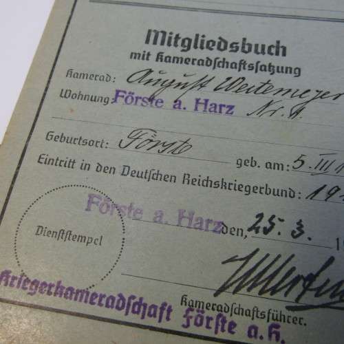 Service book of A. Wieter