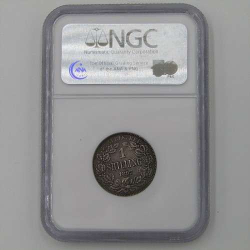 1897 ZAR 1s One Shilling graded XF 45 by NGC