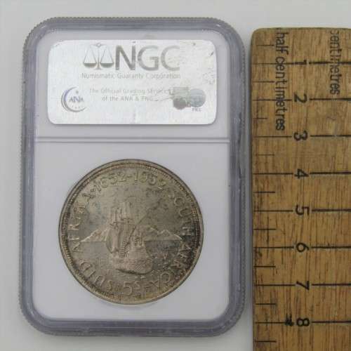 1952 SA Union 5s Five Shilling graded PF 66 by NGC