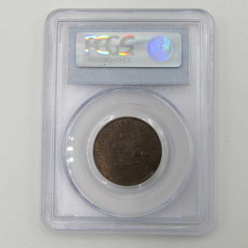 1936 SA Union 1/2d Half Penny graded AU58 by PCGS