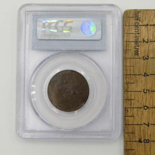 1936 SA Union 1/2d Half Penny graded AU58 by PCGS